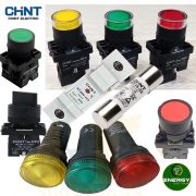 Phụ Kiện Tủ Bảng Điện Chint_Đèn Báo_Nút Nhấn Có Đèn_Không Đèn_Chuyển Mạch 2 Vị trí, 3 Vị trí_Nút Dừng Khẩn_Bộ Cầu Chì